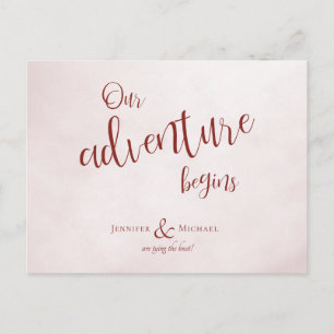 Postal De Anuncios Nuestra aventura comienza con el boda de caligrafí