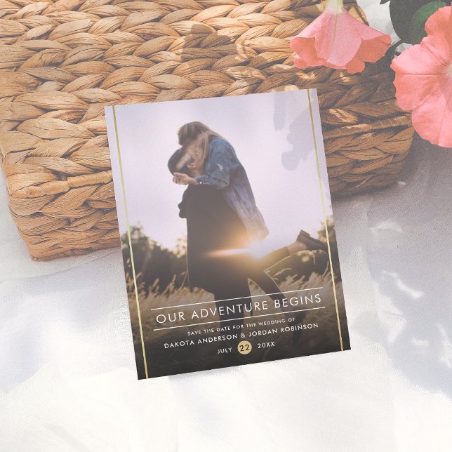 Postal De Anuncios Nuestra aventura comienza con la tipografía modern (Subido por el creador)