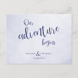 Postal De Anuncios Nuestra aventura comienza tipografía de boda