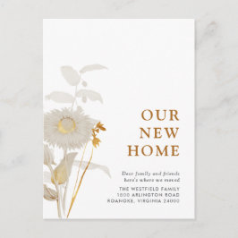 Postal De Anuncios Nuestras nuevas flores de cosecha y movimiento de 