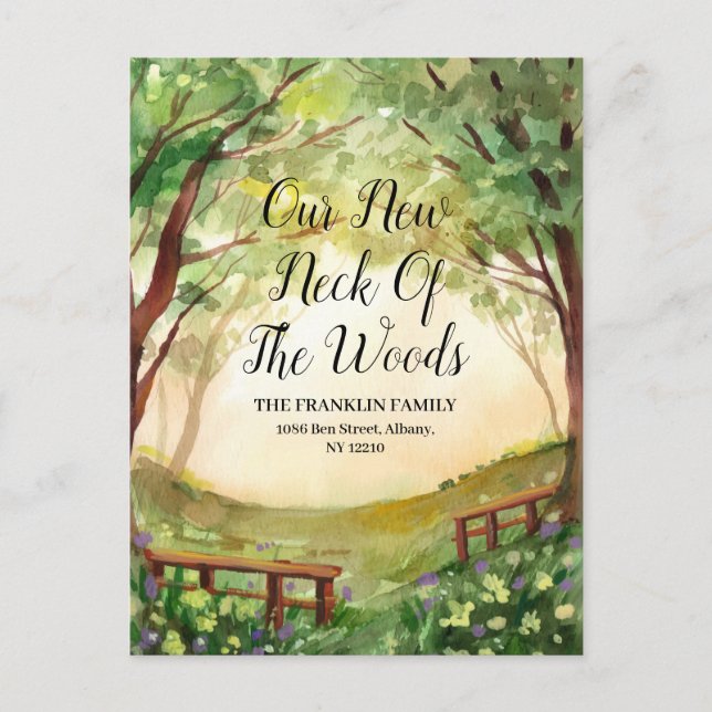 Postal De Anuncios Nuestro Nuevo Cuello De Los Bosques Movando Nueva  (Anverso)