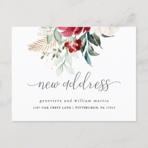 Postal De Anuncios Nueva caligrafía de dirección Cambio de dirección 