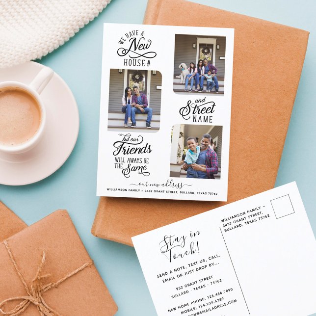 Postal De Anuncios Nueva Cambio de Dirección Nos Mudamos Foto Mudanza (New Change of Address We've Moved Photo Moving Announcement Postcard)