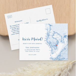 Postal De Anuncios Nueva Casa St. Pete Mapa de Florida Mudanza