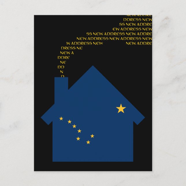 Postal De Anuncios nueva dirección alaska (Anverso)