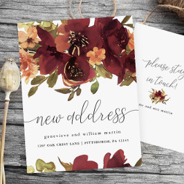 Postal De Anuncios Nueva dirección Cambio botánico de dirección otoño