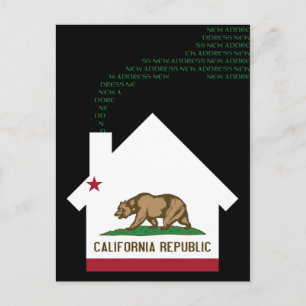 Postal De Anuncios nueva dirección de california