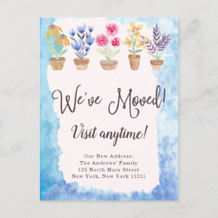 Postal De Anuncios Nueva dirección de las plantas potentes de color d
