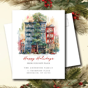 Postal De Anuncios Nueva dirección de los Navidades de los departamen