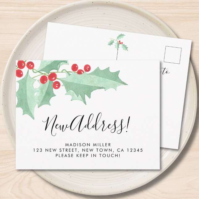 Postal De Anuncios Nueva dirección de Navidad Mudanza  (Subido por el creador)