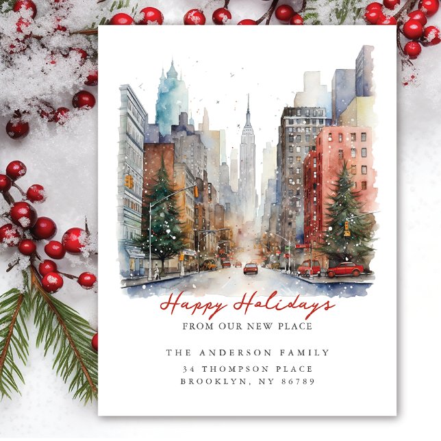 Postal De Anuncios Nueva dirección de Navidades de la ciudad de Nueva (Subido por el creador)
