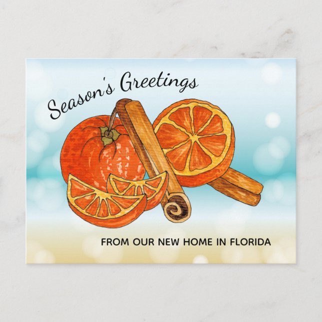 Postal De Anuncios Nueva dirección de vacaciones en Florida (Anverso)