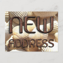 Postal De Anuncios Nueva dirección Funny Stone Bricks Shells de tipog