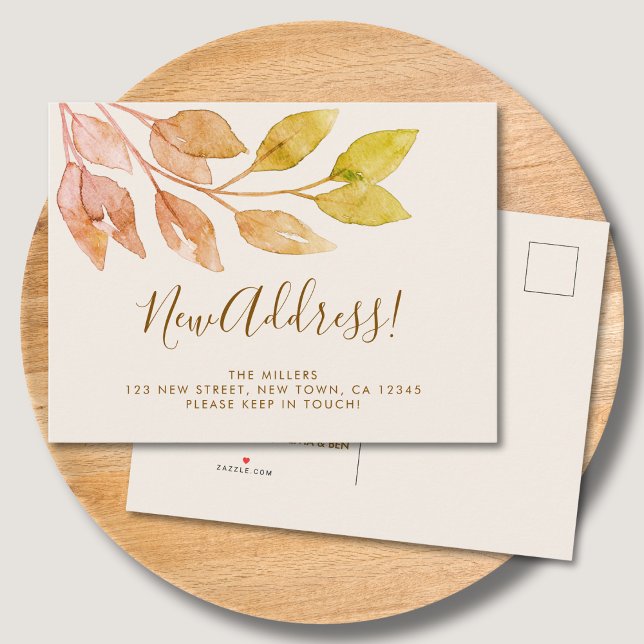 Postal De Anuncios Nueva dirección Mudanza de otoño (Subido por el creador)