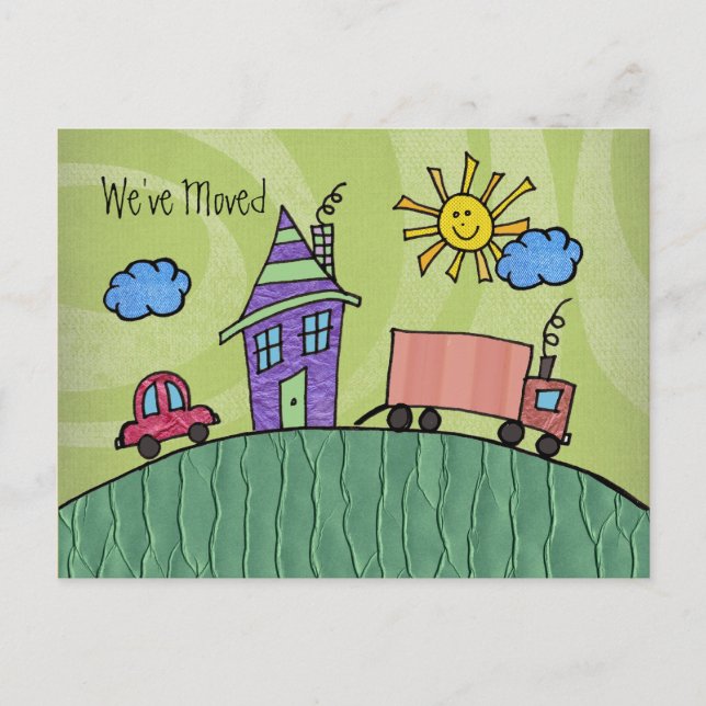 Postal De Anuncios Nueva Dirección Nos hemos mudado Notificación (Anverso)