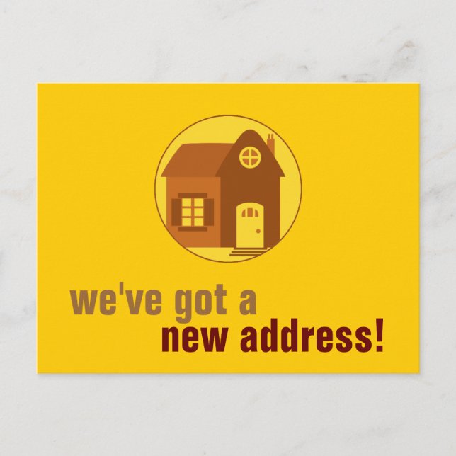 Postal De Anuncios Nueva dirección: Personalizable (Anverso)