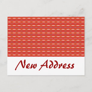 Postal De Anuncios Nueva dirección roja