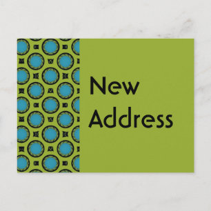 Postal De Anuncios Nueva dirección Turquoise Green