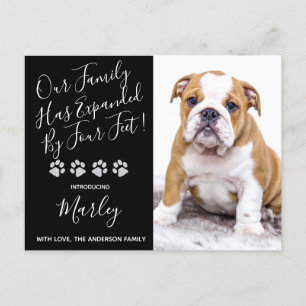 Postal De Anuncios Nueva familia de Mascotas expandida por perro con
