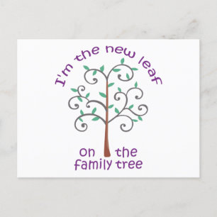 Postal De Anuncios Nueva hoja en árbol familiar