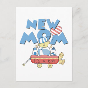 Postal De Anuncios Nueva Mamá Camisetas y Regalos Es un Niño