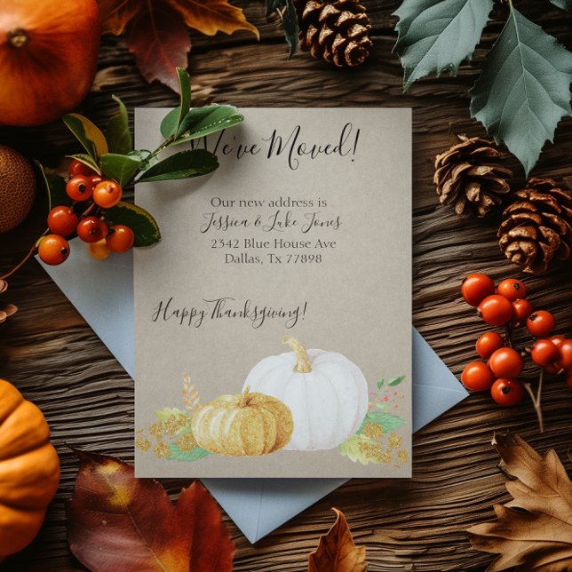Postal De Anuncios Nueva Notificación de Dirección Calabaza de Acción (Subido por el creador)