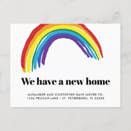 Postal De Anuncios Nueva Pareja Gay Lluvia Hogar Mudanza