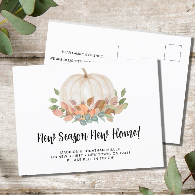 Postal De Anuncios Nueva temporada Nueva Calabaza Hogar Caída Otoño M (Subido por el creador)