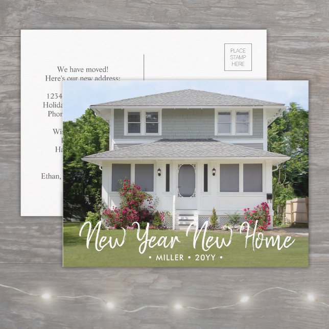 Postal De Anuncios Nuevo año nuevo guión de casa Festividad en movimi (Subido por el creador)