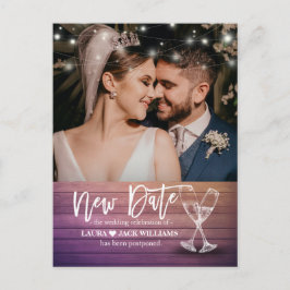 Postal De Anuncios Nuevo cambio de posposición de Boda de fecha  foto
