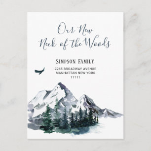 Postal De Anuncios Nuevo cuello de los bosques en movimiento