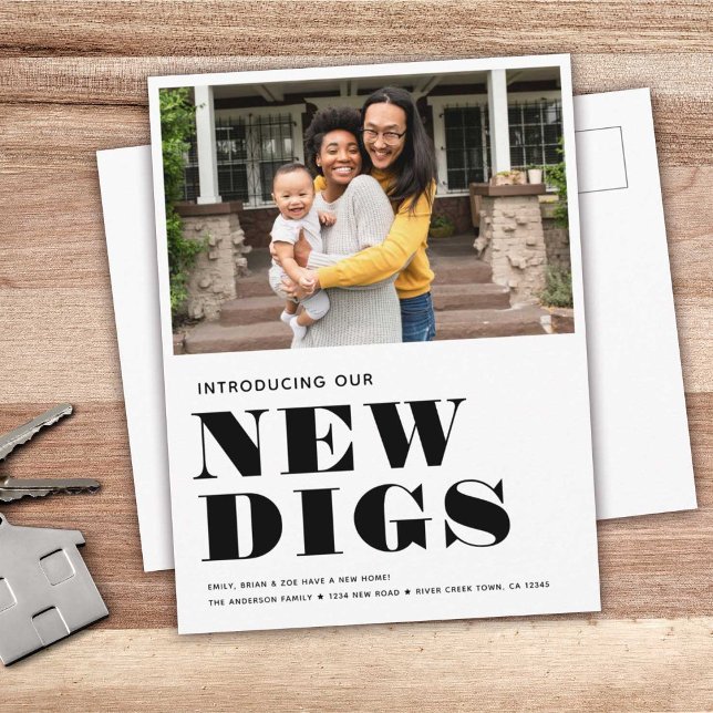 Postal De Anuncios NUEVO DIGS Fotografía simple Moderno Movimiento Mí (Subido por el creador)