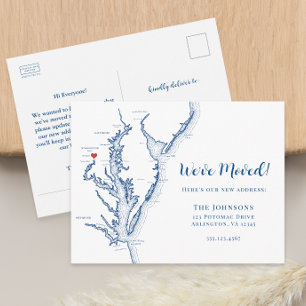 Postal De Anuncios Nuevo hogar Arlington Mapa de VA en movimiento