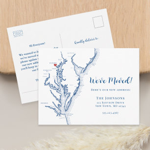 Postal De Anuncios Nuevo Hogar Baltimore Maryland Mapa Mudanza