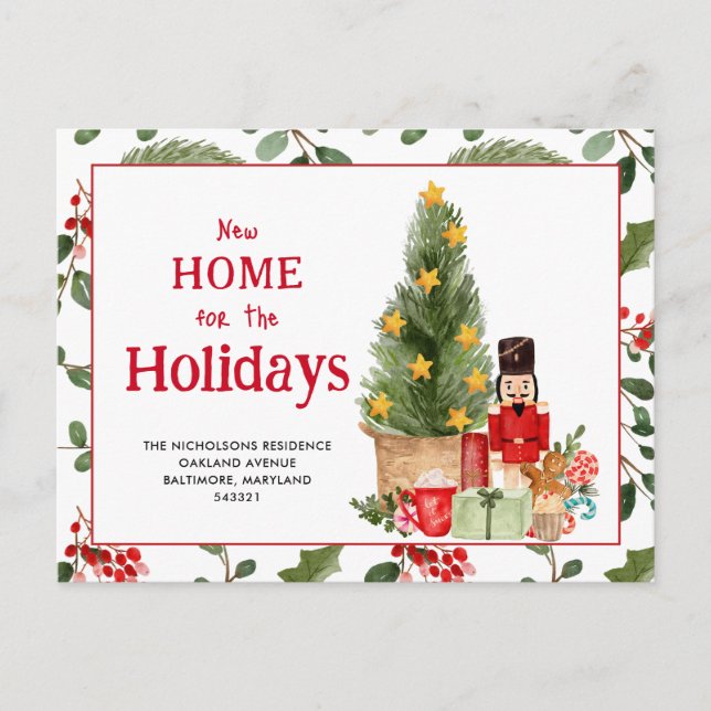 Postal De Anuncios Nuevo hogar para el Nutcracker de Holidays (Anverso)