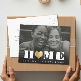 Postal De Anuncios Nuevo hogar simple Guay moderno movimiento Minimal