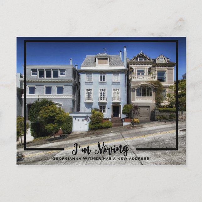 Postal De Anuncios Nuevo marco negro fotográfico residencial en el qu (Anverso)
