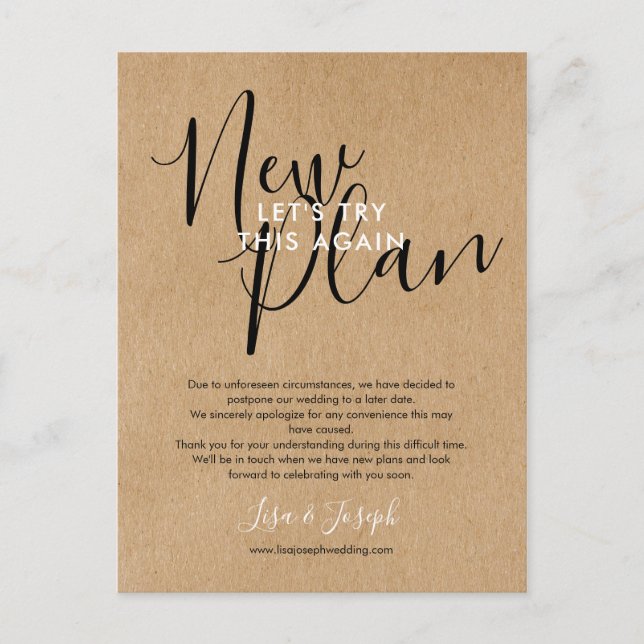 Postal De Anuncios Nuevo plan Cambiar la fecha de cancelación del Bod (Anverso)