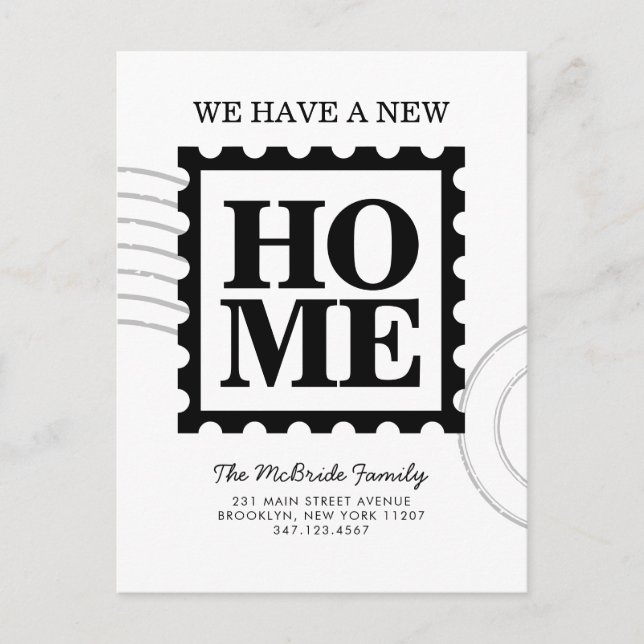 Postal De Anuncios Nuevo sello moderno de postas caseros que hemos mo (Anverso)