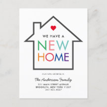 Nuevo y colorido cambio de casa de dirección mudán