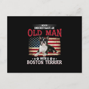 Postal De Anuncios Nunca Subestimes A Un Hombre Mayor Con Un Boston