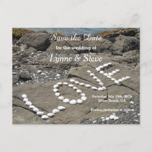 Postal De Anuncios Ocean Beach Scene Save the Date