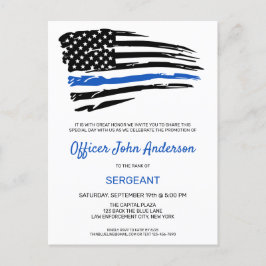 Postal De Anuncios Oficial de promoción de la policía Fiesta delgado