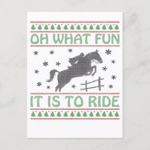 Postal De Anuncios Oh Qué Diversión Es Montar Feo Caballo De Navidad 