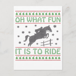 Postal De Anuncios Oh Qué Diversión Es Montar Feo Caballo De Navidad