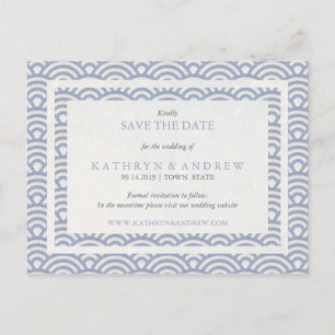 Postal De Anuncios Olas japonesas de Seigaiha Salvan La Fecha Sin Fot