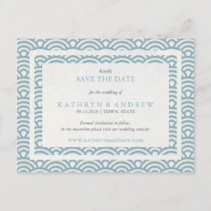 Postal De Anuncios Olas japonesas de Seigaiha Salvan La Fecha Sin Fot