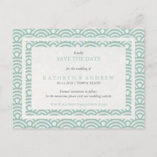 Postal De Anuncios Olas japonesas de Seigaiha Salvan La Fecha Sin Fot