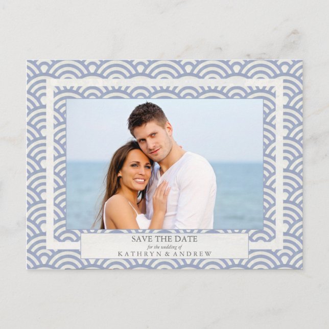 Postal De Anuncios Olas japonesas de Seigaiha Salvan La Fotografía De (Anverso)