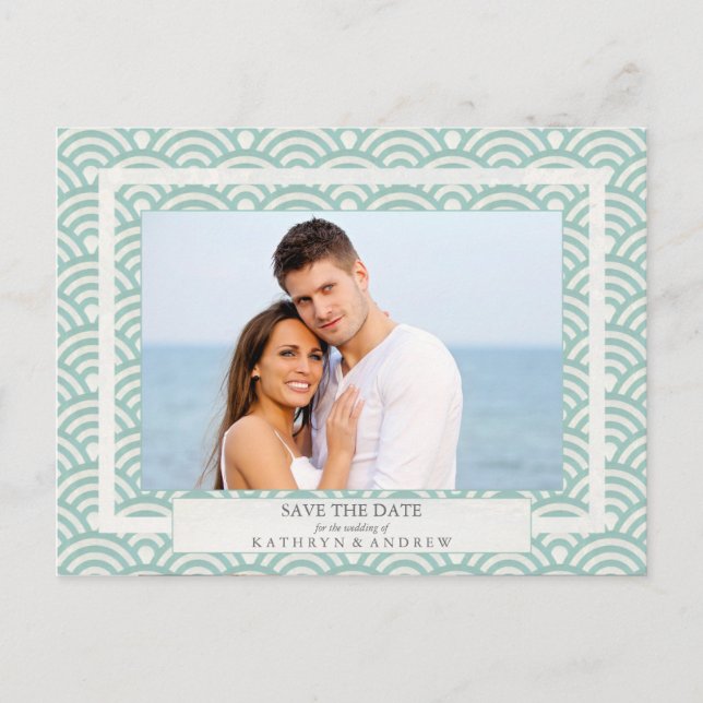 Postal De Anuncios Olas japonesas de Seigaiha Salvan La Fotografía De (Anverso)